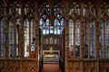 Totnes, Devon, UK - January 16. View of St Marys Church interior in Totnes, Devon on January 16, 2024