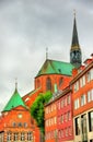 View of St. Marys Church in Lubeck - Germany Royalty Free Stock Photo