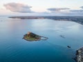 view of St Michaels mountain near Marazion, Cornwall Royalty Free Stock Photo