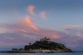 view of St Michaels mountain near Marazion, Cornwall Royalty Free Stock Photo