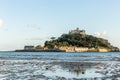 view of St Michaels mountain near Marazion, Cornwall Royalty Free Stock Photo