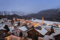 View of St Moritz in the Evening, Switzerland Royalty Free Stock Photo