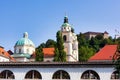 St. Nicholas Cathedral in Ljubljana. Slovenija Royalty Free Stock Photo