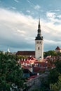 The View of St. Nicholas Church Niguliste Kirik in Tallinn Old Town, Estonia Royalty Free Stock Photo