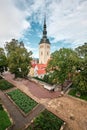 The View of St. Nicholas Church Niguliste Kirik in Tallinn Old Town, Estonia Royalty Free Stock Photo