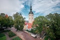 The View of St. Nicholas Church Niguliste Kirik in Tallinn Old Town, Estonia Royalty Free Stock Photo