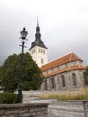 View on St. Nicholas Church Niguliste. Old city, Tallinn, Estonia Royalty Free Stock Photo