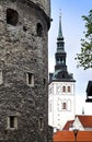 View on St. Nicholas' Church (Niguliste). Old city, Tallinn, Estonia Royalty Free Stock Photo