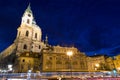 View of St. Nicholas Church in Prague at dusk Royalty Free Stock Photo