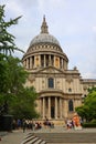 View of St Paul Cathedral. As the seat of the Bishop of London