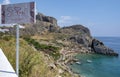 View of St. Paul\'s Pink Beach from the Road in Lindos, Rhodes