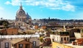 View of St. Peter`s Basilica in Rome Royalty Free Stock Photo