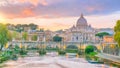 View at St. Peter`s cathedral in Rome, Italy Royalty Free Stock Photo