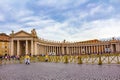 St. Peter`s Square view Vatican Royalty Free Stock Photo