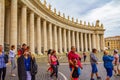 St. Peter`s Square view Vatican Royalty Free Stock Photo