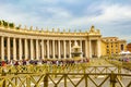 St. Peter`s Square colonnades Vatican