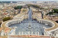 View of St. Peter Square and Rome, Vatican Royalty Free Stock Photo