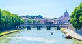 View of St. Peter's Basilica and a bridge Santangelo from the bridge Umberto I...IMAGE