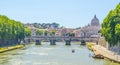 View of St. Peter's Basilica and a bridge Santangelo from the bridge Umberto I...IMAGE