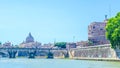 View of St. Peter's Basilica and a bridge Santangelo from the bridge Umberto I...IMAGE