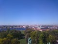 View on of St. Petersburg city from the colonnade of St. Isaac& x27;s. Russia
