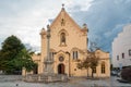 St. Stefan Capuchin Church in downtown Bratislava, capital of Slovakia, urban landscape