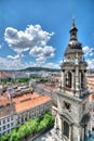 View from St. Stephan basilica, Budapest Royalty Free Stock Photo