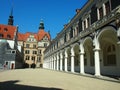 View of stables courtyard toward