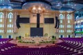 View of the stage and ground floor of the new Auditorium of Deeper Life Bible Church Gbagada Lagos Nigeria Royalty Free Stock Photo