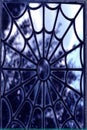 View Through Staine Glass Window