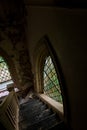 Stained Glass Windows - Derelict Chapel - Abandoned Cresson Prison / Sanatorium - Pennsylvania Royalty Free Stock Photo