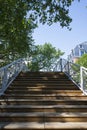 Pedestrian bridge over the Saint-Martin canal in Paris