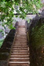 View of Staircase Leading to Summit of Sigiriya, Sri Lanka Royalty Free Stock Photo