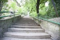 View of staircase in park, Zagreb, Croatia Royalty Free Stock Photo
