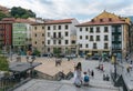 View from a staircase of Unamuno Plaza in Bilbao, Spain