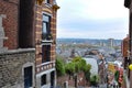 View from the stairway of the Montagne de Bueren over the city