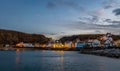 View of Staithes, a seaside village in the borough of Scarborough in North Yorkshire, England Royalty Free Stock Photo