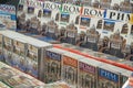 Stand of second hand books in Rome, Italy