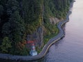 View of Stanley Park Seawall From Above, Vancouver