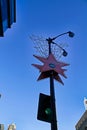 View of Star shaped neon sign