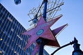 View of Star shaped neon sign