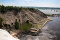 The view of starcaise of Montmorency Falls and St Lawrence river- Quebec - Canada. Royalty Free Stock Photo