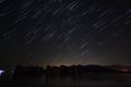 Perseid Meteor shower and stars Royalty Free Stock Photo