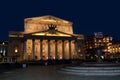 View of the State Academic Bolshoi Theatre Opera and Ballet, Moscow, Russia Royalty Free Stock Photo