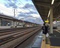 View of the station in Himeji, Japan