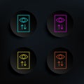 View statistics dark badge color set icon. Simple thin line, outline vector of web icons for ui and ux, website or mobile Royalty Free Stock Photo