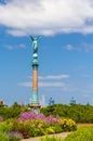 View of statue of Angel of Peace in Copenhagen