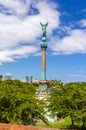 View of statue of Angel of Peace in Copenhagen