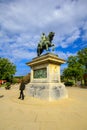 View of the statue called Estatua equestre al general Juan Prim