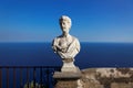 View with statue from the city of Ravello, Amalfi Coast, Italy Royalty Free Stock Photo